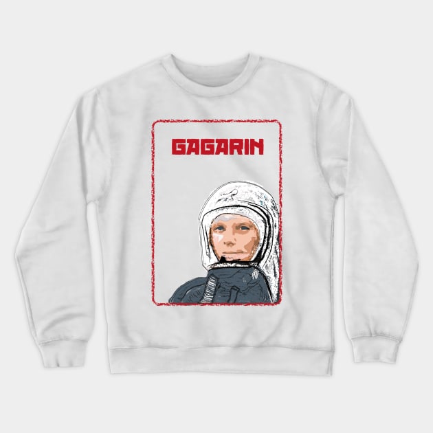 Yuri Gagarin Drawing Crewneck Sweatshirt by Raimondi